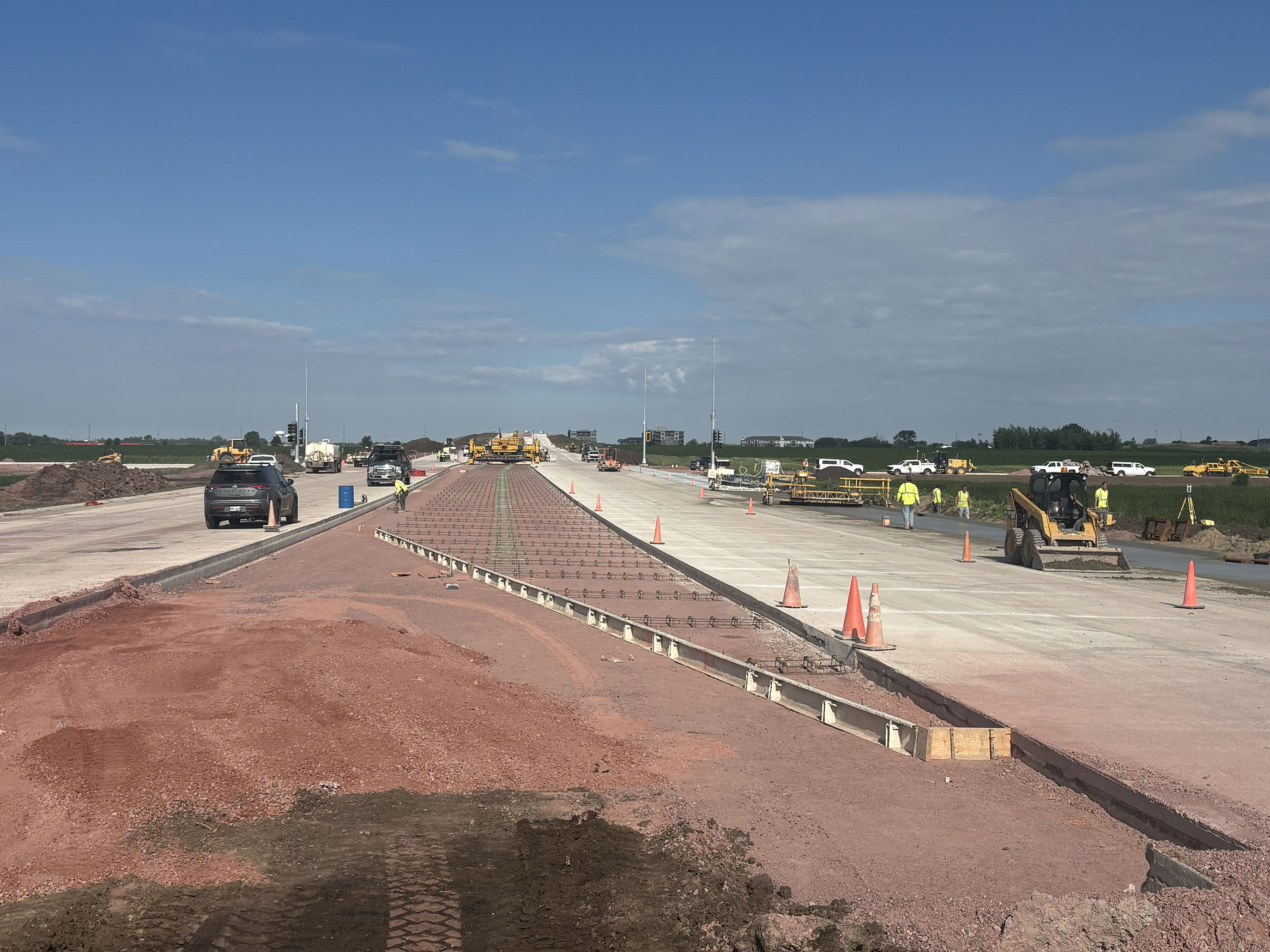 Concrete paving and median work between Sycamore Avenue and Southeastern Avenue.